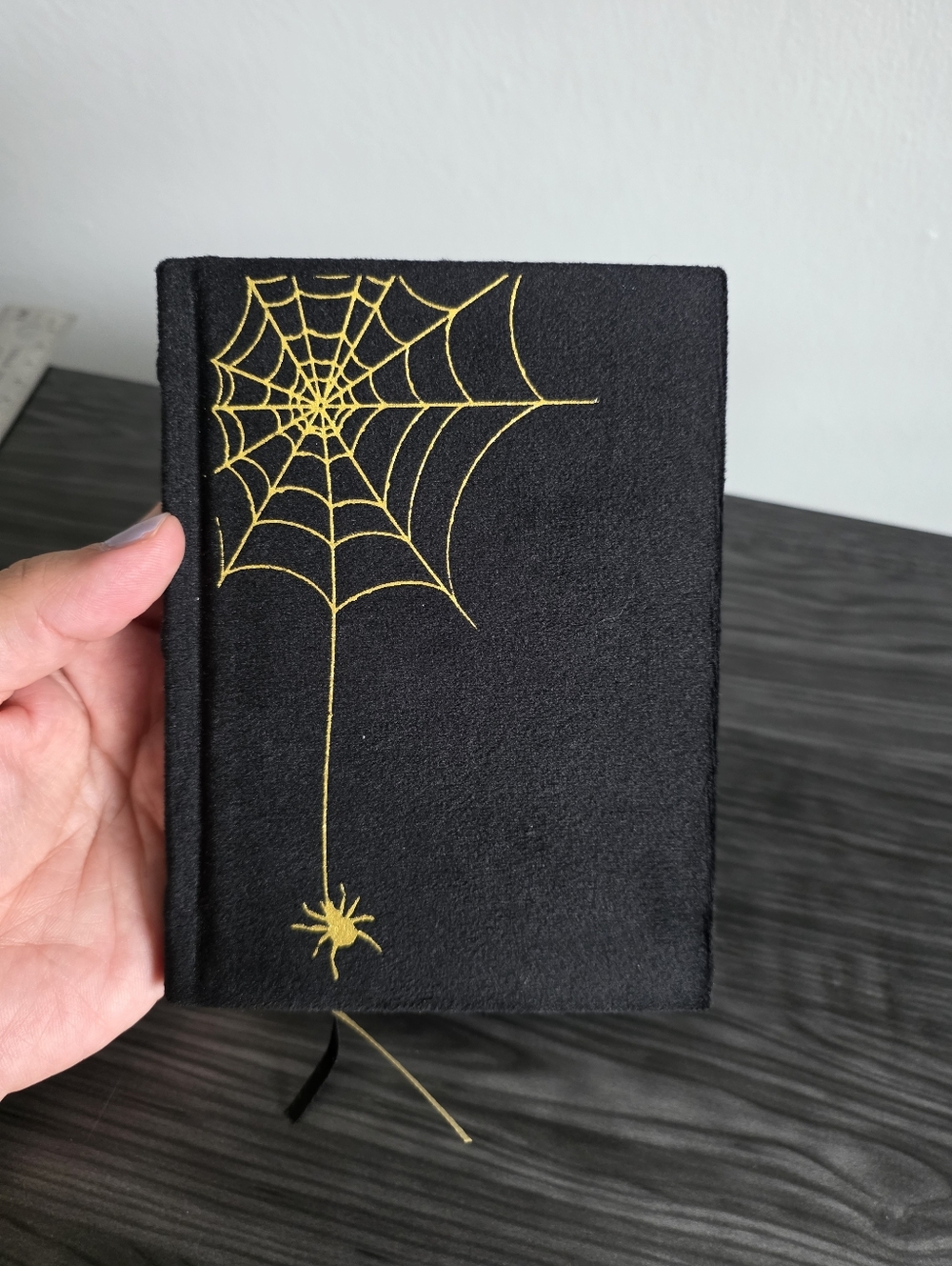 Spider web little black book journal